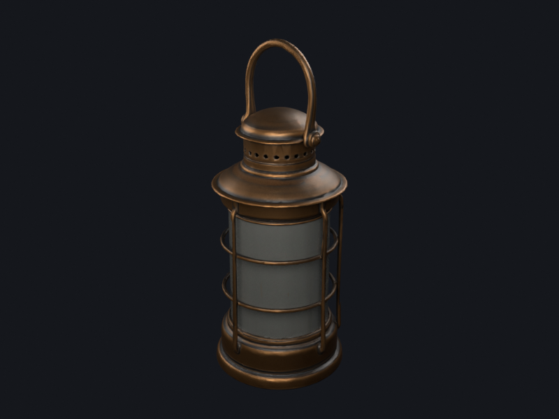 Aged brass and glass