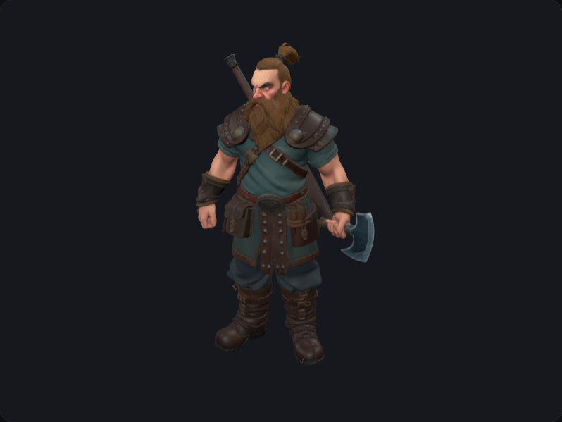 Dwarf warrior with battle axe